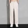 Ice silk casual pants, men's summer thin loose straight-leg pants, men's summer pants with a drape, wide-leg suit pants Application Scenario